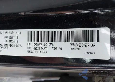 2013 Dodge Avenger Sxt z USA, uszkodzony, nr VIN 1C3CDZCB1DN715966